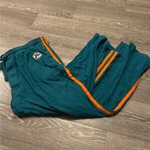 Vintage 2001 Miami Dolphins Season Logo Team Used Sweatpants Warmup XL Pants